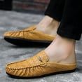 thumbnail image 5 of Spring Summer New Men's Casual Loafers Breathable Leather Flats Slippers Comfort Driving Shoes Moccasins, 5 of 9