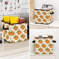 thumbnail image 7 of RATGDN Collapsible Fabric Cube Storage Bin with Double Handles for Living Room Bedroom Office Black - Orange Juice Fruit, 7 of 7