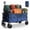 Blue, variant on Blazezo Collapsible Wagon Cart, 440lbs Heavy Duty Foldable Utility Wagon, 48in Extended Cargo Platform, All-Terrain Wheels, Portable for Family Camping, Beach, Garden, Grocery