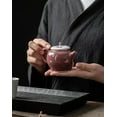 thumbnail image 6 of Tea Cup Set Household Anti Scalding Tea Making Kettle Teaware 150ml Creative Small Apple Pot Hand-painted Purple Butterfly Porcelain Teapot Teapots & Coffee Servers Travel Tea Set, 6 of 9