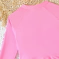 thumbnail image 4 of Zanarzt Cute Bathing Suits Girls Long Sleeve Swimsuit Bathing Suit Rash Guard Swimwear 2 Piece Pink,9-10 Years, 4 of 6