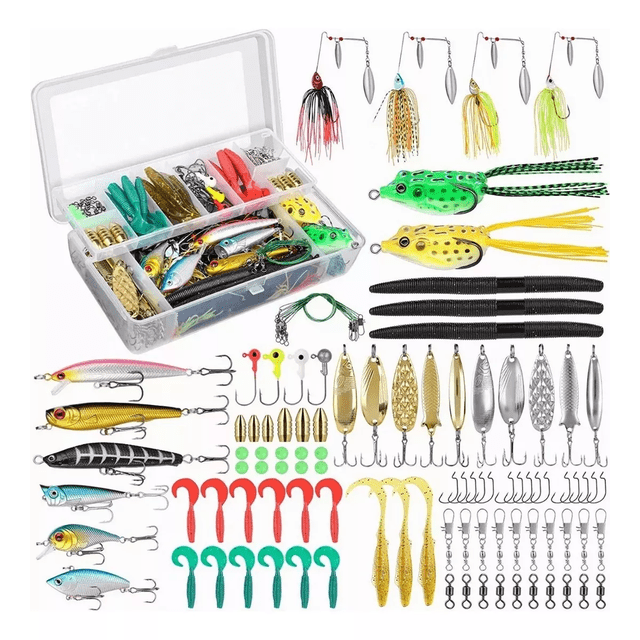 Señuelos Para Pesca De Río Kit De Curricanes Pesca 102 Pcs