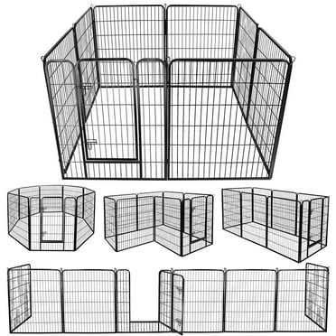 ZENSTYLE 39" Height Foldable Metal Exercise Pen & Pet Playpen Puppy Cat Exercise Fence Barrier Playpen Kennel - 8 Panels