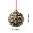 thumbnail image 2 of Christmas Round Hanging Decoration Acrylic 2D Flat Christmas Ball Pendant for Xma Tree Holiday Party Accessories (C), 2 of 6