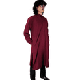 thumbnail image 3 of Hijaz Mens Premium Embroidered Maroon Kurta Wrinkle Free Cotton Short Tunic Indian Party Wear Throbe Asian Streetwear, 3 of 4