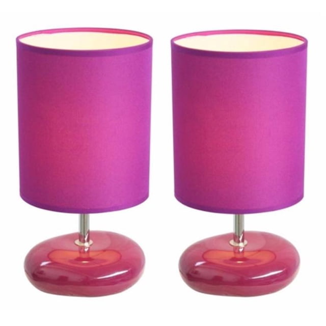 All the Rages Stonies Purple Small Stone Look Lamp - 2 Pack