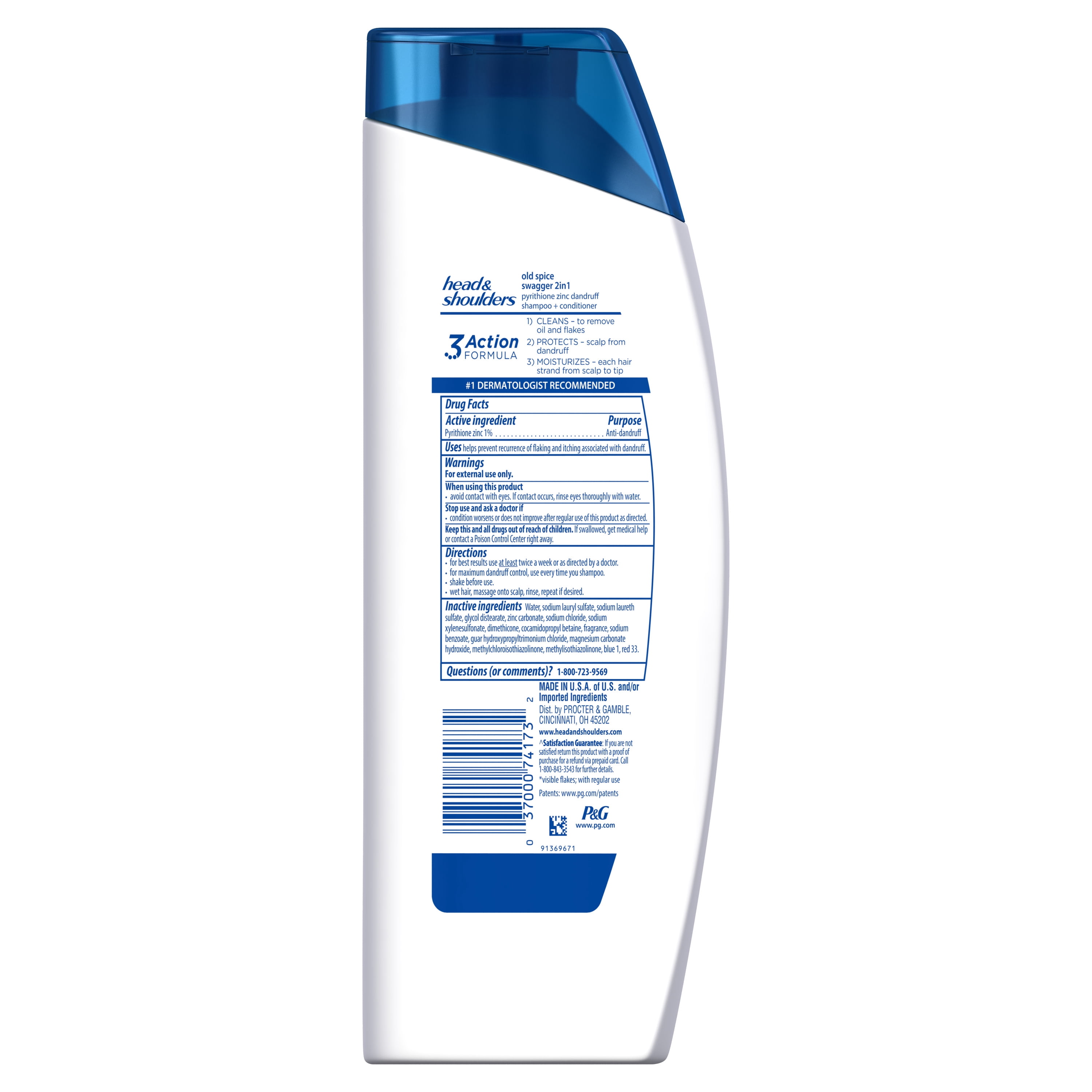 Head and Shoulders Old Spice Swagger 2-in-1 Anti-Dandruff Shampoo + Conditioner for Men 13.5 Fl Oz
