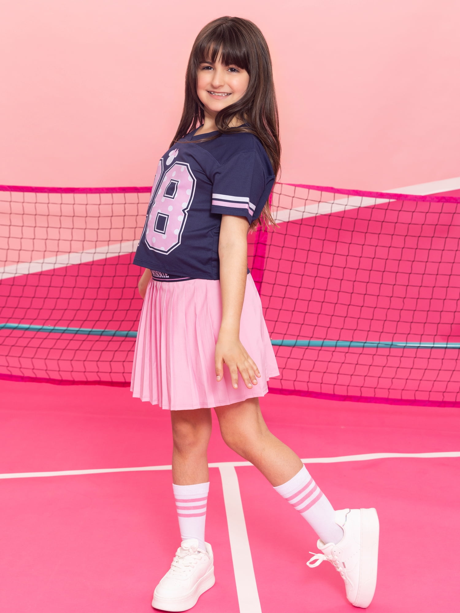 Minnie Mouse Girls Active Pleated Skort, Sizes 4-12