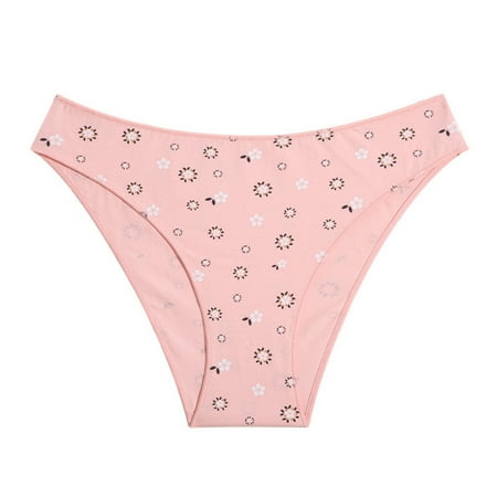 snilers Cotton Underwear for Women Mid Waist Briefs Cute Flower Printing Panties Lightweight Comfy Panty Big Sale