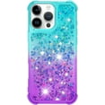 thumbnail image 2 of Case for iPhone 16 Pro Max Case Girls Women,Liquid Glitter Shockproof Back Cover Soft TPU Bumper Silicone Slim Protective Cover for iPhone 16 Pro Max 6.9 inch Gradient Blue, 2 of 12
