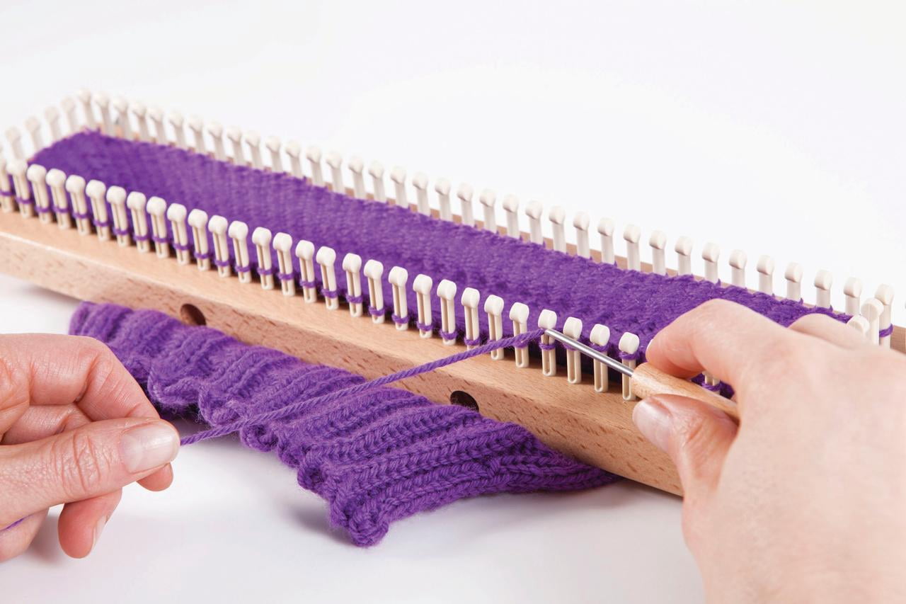 Authentic Knitting Board All-n-One Knitting Loom, 104 pegs, Wood Adjustable Knitting Loom