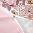 thumbnail image 4 of meiyoeat Farm Animal Horse Cow Bedding,Romantic Pink Flowers Duvet Cover Full For Girl,Reversible,3-Piece,1 Duvet Cover and 2 Pillowcases, 4 of 6