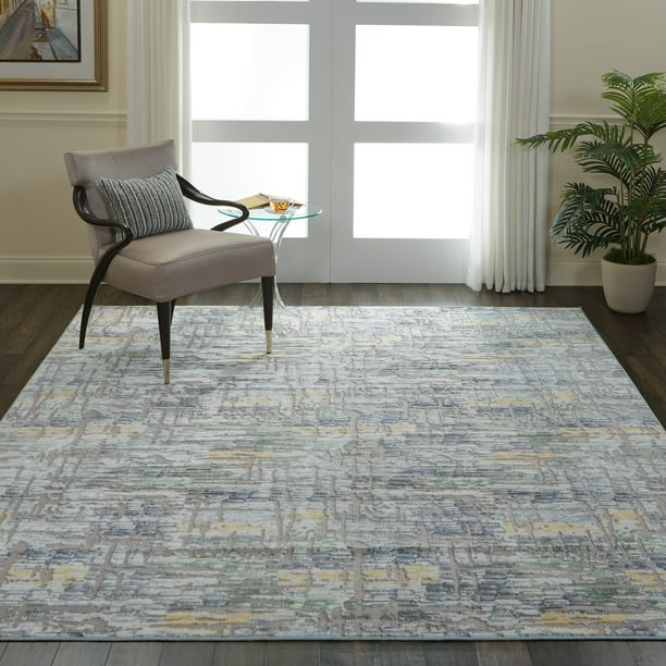 Nourison Urban Chic Grey Multicolor Abstract Area Rug, 9' x 12