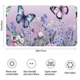 thumbnail image 3 of Purple Butterfly Flower Butterfly Pattern Bathroom Rugs Mat,Non Slip Microfiber Bathroom Rug,Rubber Backing,Soft Bathroom Mats for Bathroom Floor,Tub and Shower,17x30in(43x75cm), 3 of 5