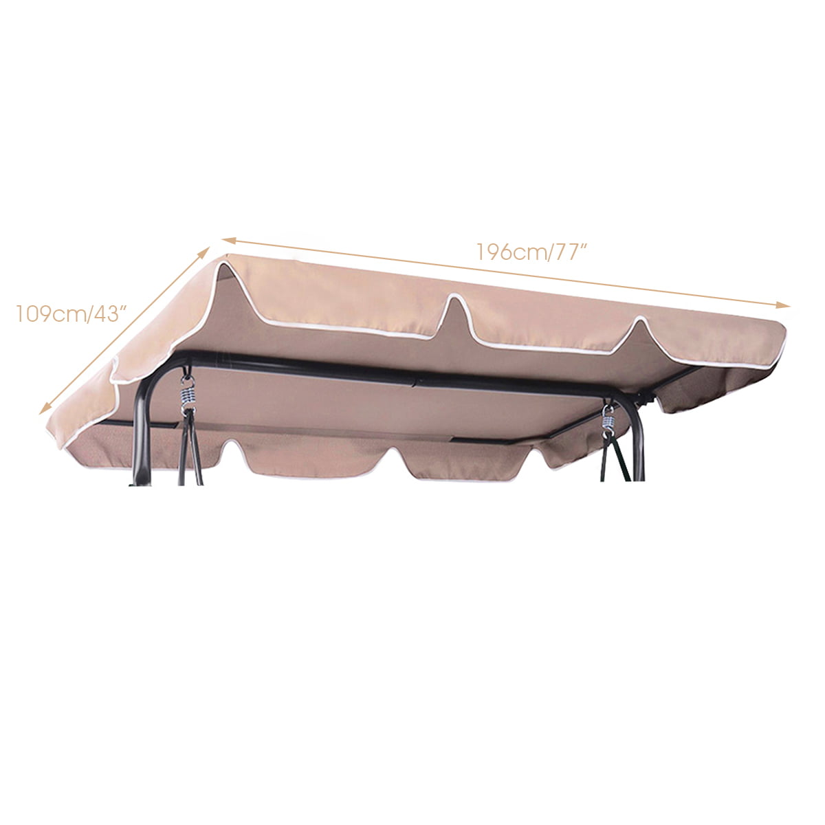 Swing Top Cover Canopy Replacement Porch Patio Outdoor 66"x45" 75"x52" 77"x43" 