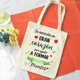 thumbnail image 4 of It's Takes A Big Heart To Shape Little Minds bolso de hombro con estampado español, bolso de compras femenino, bolso de viaje, bolsa de libros, regalo para profesores, 4 of 5