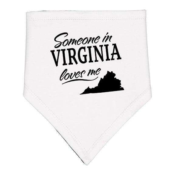 Inktastic Someone in Virginia Loves Me Baby Bandana Bib