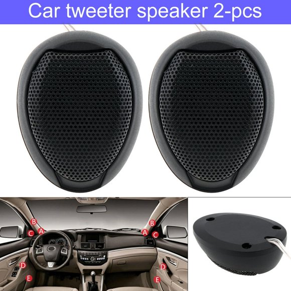 HLONK 2 Pcs Haut-Parleurs Tweeter Dôme Mini 1000W Haute Efficacité pour Système Audio de Voiture