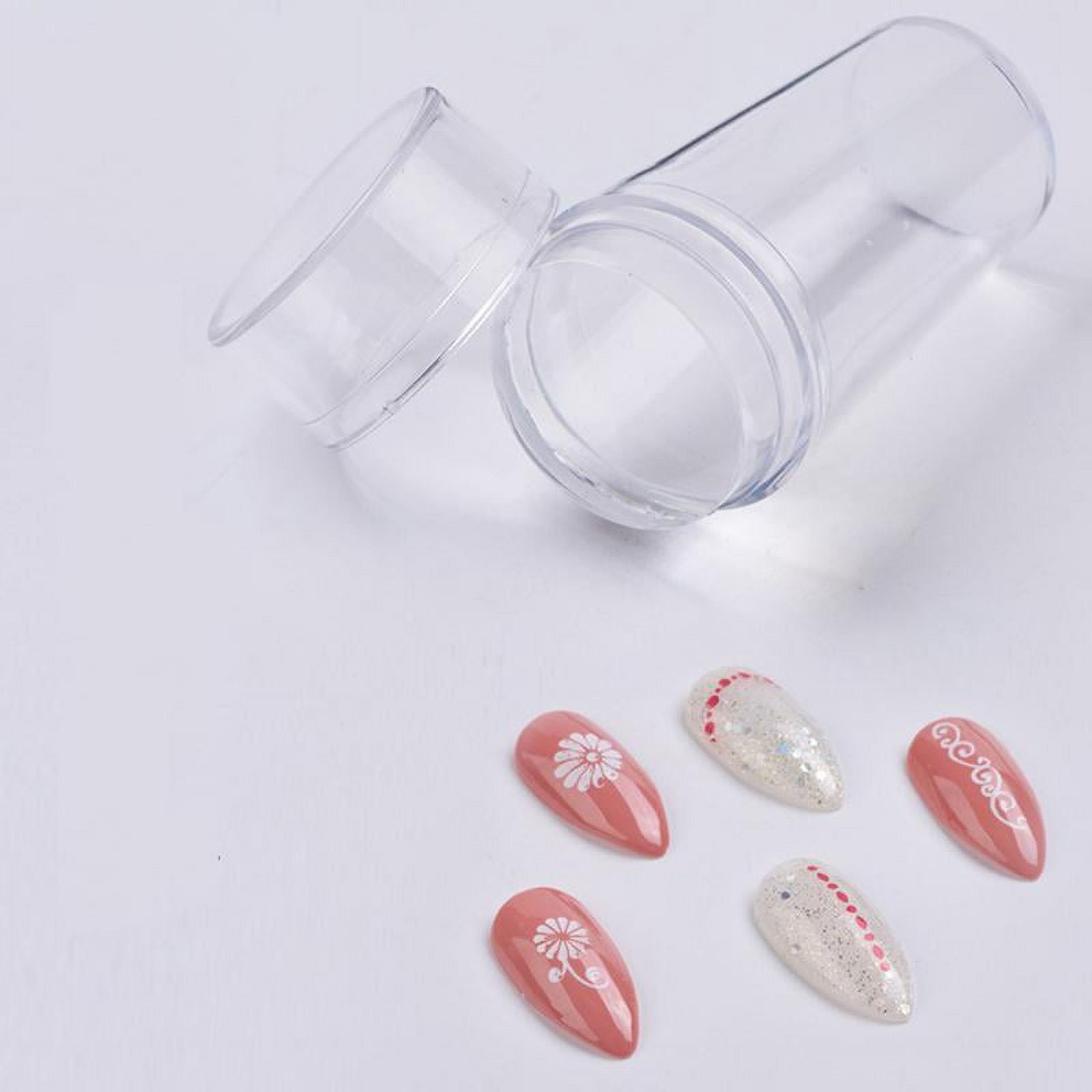 Jelly Nail Art Stamper with Silicone Heads & 1 Scraper Manicure Nail Art  Tool