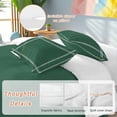 thumbnail image 2 of 3 Piece Pure Olive Green Duvet Cover Set Queen Size, Microfiber Comforter/Quilt Cover with Corner Ties and 2 Pillowcases, Simple Solid Color All Season Soft Bedding with Zipper Closure, 2 of 8