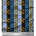 thumbnail image 1 of Soimoi polyester Crepe Fabric Stripe & Artistic Floral Ethnic Fabric Prints By Yard 52 Inch Wide, 1 of 1