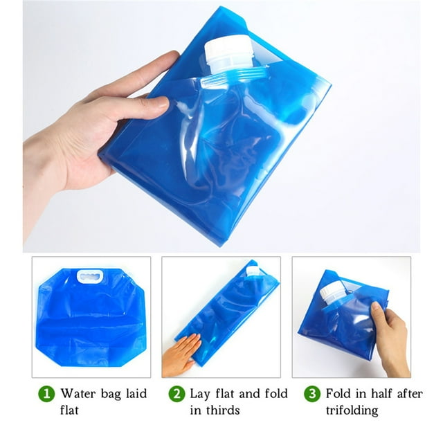 Water Bag Folding Portable Sports Collapsible Water Container Jug Storage Bottle Container for Outdoor Travel Camping, 10L
