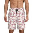 thumbnail image 1 of Balery Cartoon Sheep Pantalones cortos de pijama de punto de algodón para hombre con cinturilla y bolsillos-Small, 1 of 6