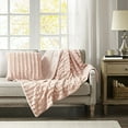 thumbnail image 3 of Madison Park Duke Polyester Brushed Long Fur Knitted Throw, 50 by 60-Inch, Chocolate, 3 of 4