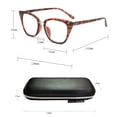 thumbnail image 4 of EYE ZOOM 2 Pack Ladies Cat Eye Reading Glasses for Women, Tortoise Brown +2.50, 4 of 5