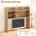 thumbnail image 4 of Giantex Desktop Bookshelf, Desk Hutch Shelf for Computer Monitor, 3-Tier Display Storage Rack, Natural, 4 of 9