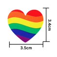 thumbnail image 2 of 500pcs Gay Pride Stickers Rainbow Heart Shaped Labels LGBT Adhesive Stickers, 2 of 11