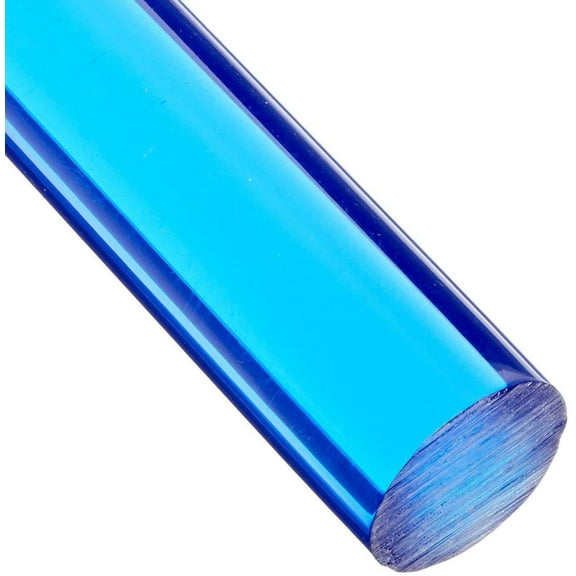 6 Pack 12" Lengths Translucent Blue Acrylic Round Rod 3/4" (0.75") Diameter AZM Displays