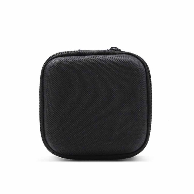 Bolsa de almacenamiento de auriculares inalámbricos Estuche de transporte portátil Auriculares compatibles con Bluetooth Organizador de cables Almacenamiento y organización del hogar Cuadrado Negro Bearachild HA067636-03
