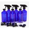 thumbnail image 1 of 6, Large, 16 oz, Empty, Cobalt Blue Glass Spray Bottles with Black Trigger Sprayers, 1 of 4