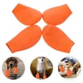 thumbnail image 4 of 4 unidades de cubrezapatos impermeables antideslizantes para la lluvia, calzado resistente para mascotas (perro/gato), color naranja, talla S., 4 of 7