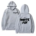 thumbnail image 4 of Sudadera con capucha de zorro blanco para mujer, ropa de moda con letras impresas, suéter suelto, sudadera informal Harajuku, manga larga, 4 of 5