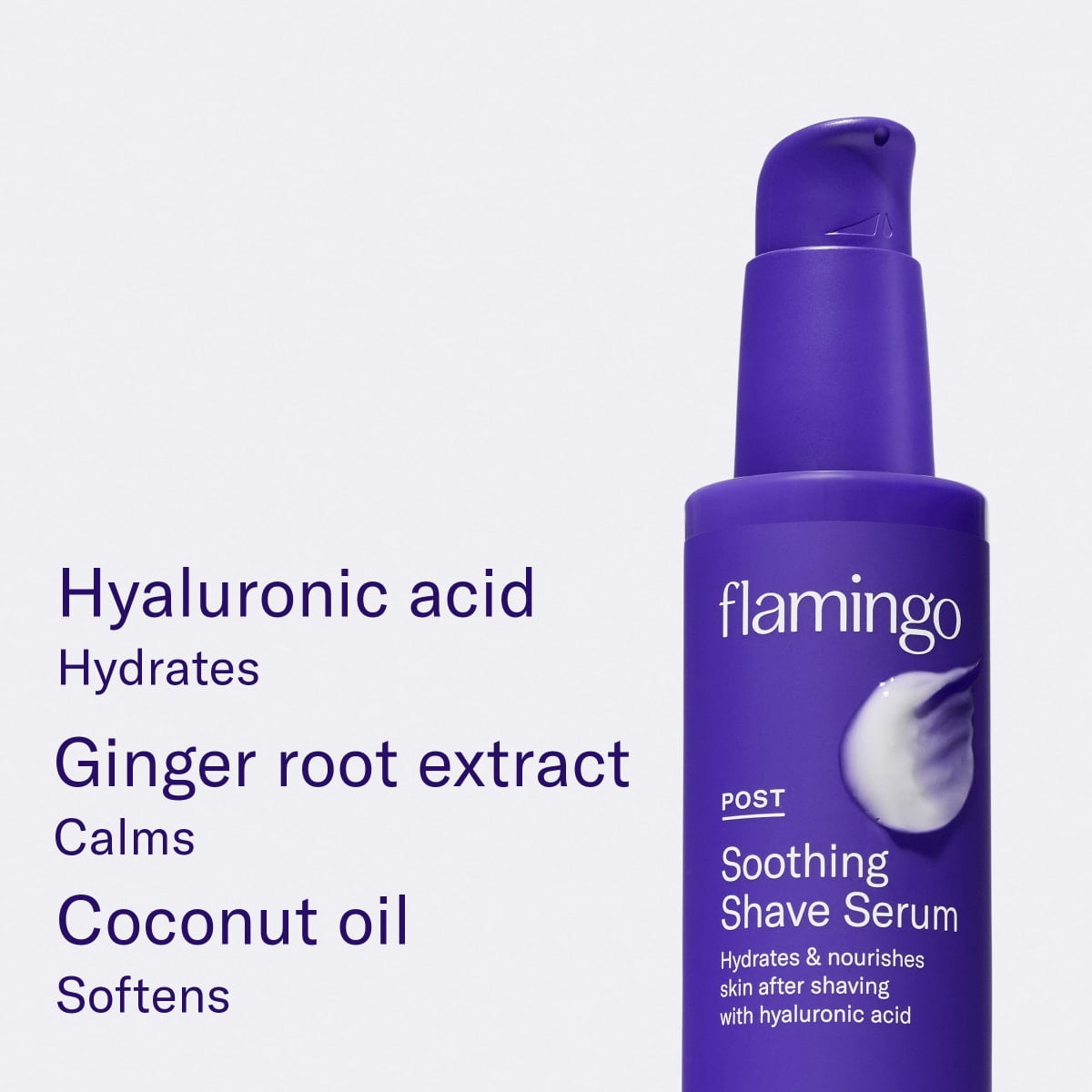 Flamingo Women's Post-Shave Soothing Body Serum, Coconut and Lavender, 5 oz