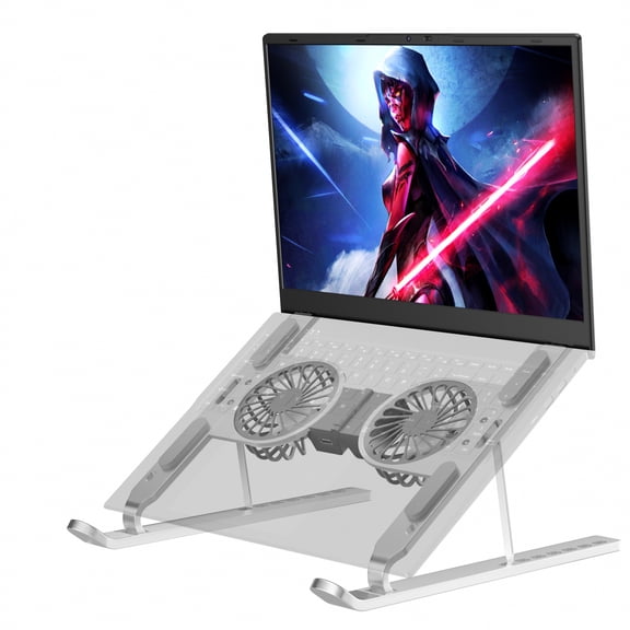 Amzboy 16" Laptop Cooling Stand with Fan, Angle Adjustable Heat Dissipation Bracket