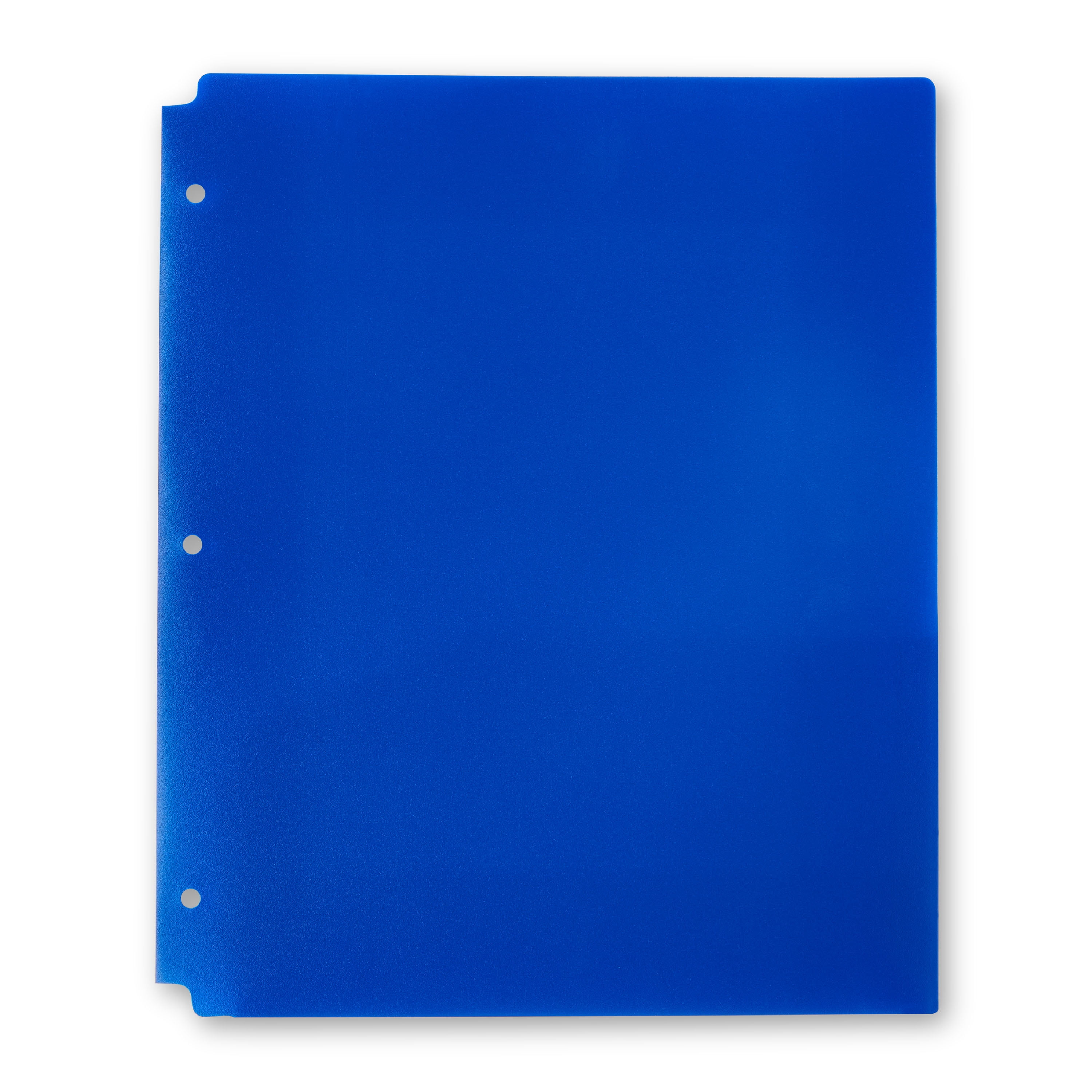FIVE STAR 2-Pocket Stay-Put Plastic Folder, Durable, Cobalt Blue