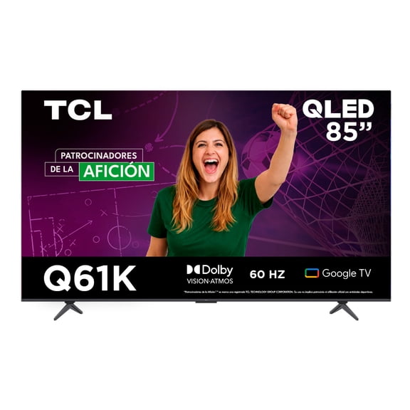 TV TCL Pantalla 85 Pulgadas QLED Smart Google TV 85Q61K