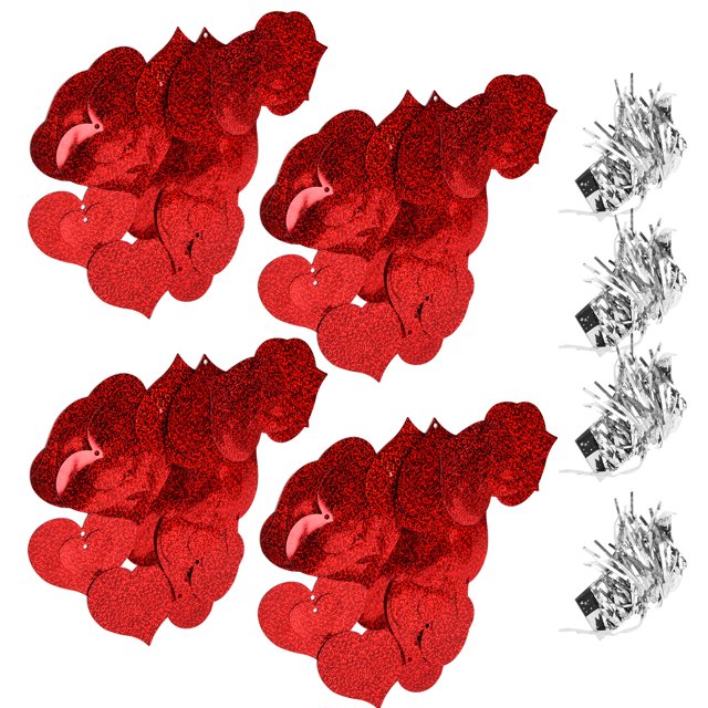 120 Piezas de Decoraciones de Techo en Forma de Corazón Exquisito Papel de Aluminio Reutilizable Brillante para Colgar Decorativo ANGGREK Otros