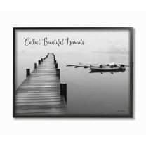 The Stupell Home Decor Black and White Calm Lake Photography Collect Beautiful Moments