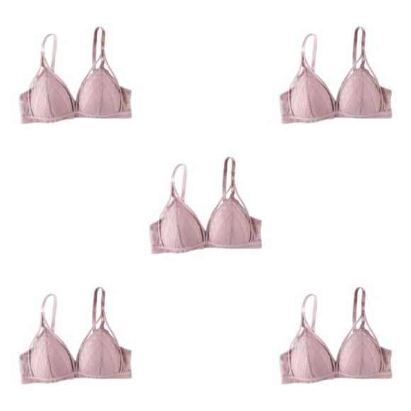 Sujetador sin Aros Minnieouse para Mujer Lencería de Realce Bralette Íntimo Morado Claro S/M 70/75AB
