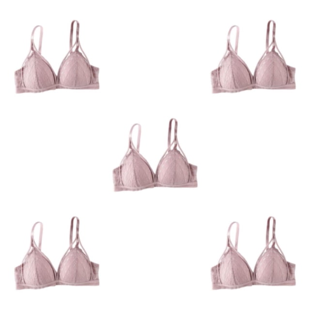 Sujetador sin Aros Minnieouse para Mujer Lencería de Realce Bralette Íntimo Morado Claro S/M 70/75AB