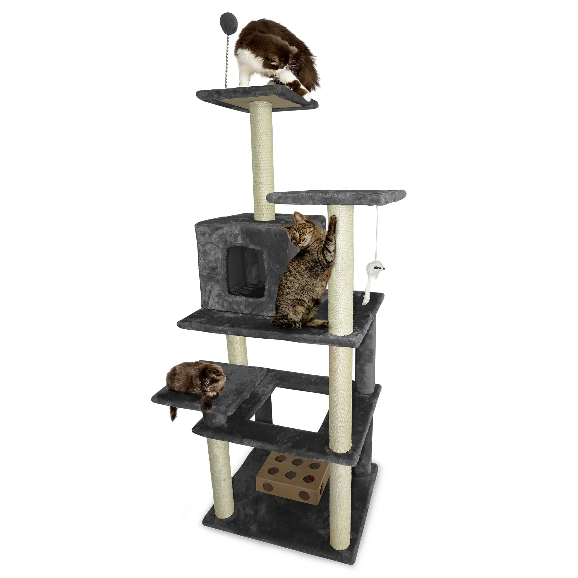 FurHaven Pet Cat Tree Tiger Tough Cat Tree House Furniture for Cats