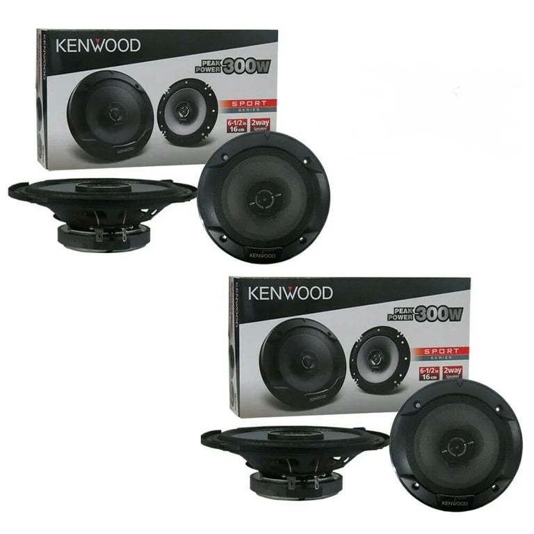 4) New Kenwood KFC-1666S 6.5 Inch 600 Watt 2-Way Car Audio Door Coaxial Speakers