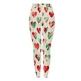 thumbnail image 6 of Cadancy Valentine Day Dressy Leggings for Women Cute Heart Print High Waisted Tummy Control Comfy Soft Workout Yoga Pants Stretchy Trendy Tights, 6 of 9