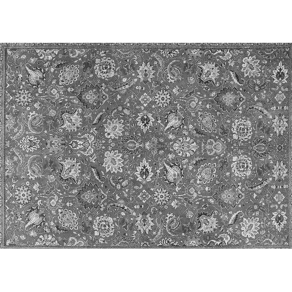 Ahgly Company Indoor Rectangle Persian Gray Traditional Area Rugs, 6' x 9'