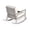 Silver+Grey, variant on Stylish Eucalyptus Rocking Chair With Cushions, Driftwood Gray Finish, Chair, Deep Seat, Burgundy Protected Design