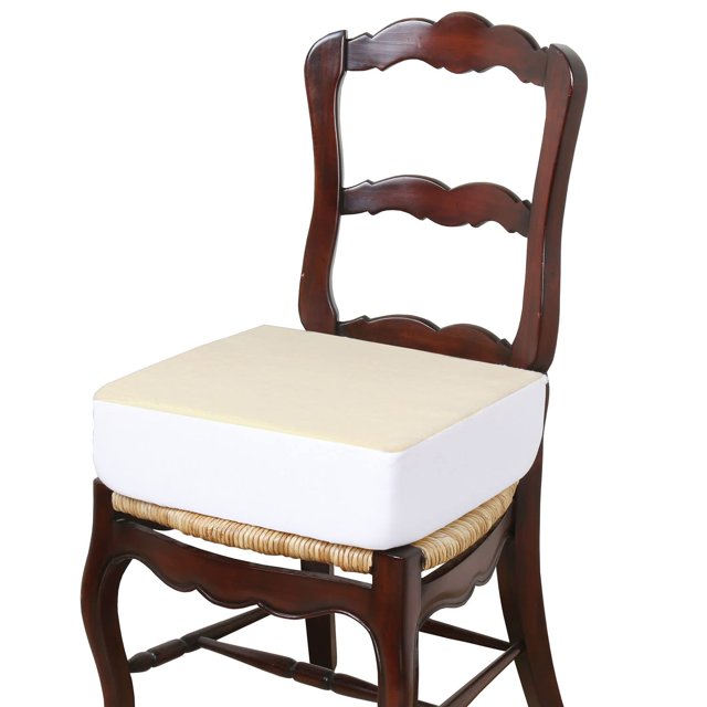 Care Apparel Extra Large Easy Rise Chair Cushion - 5" Foam Seat Booster with Removable, Washable Poly-Shearling Cover - 15 1/2" x 18"